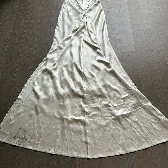 Reformation Margot Wedding Dress Gown Silk Satin Ivory Mermaid Train With Tags 6 - Picture 10 of 13